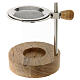 Bruciaincenso piattino regolabile ottone argentato 12 cm altezza s1