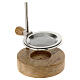 Adjustable silver plated brass incense burner 12 cm height s2