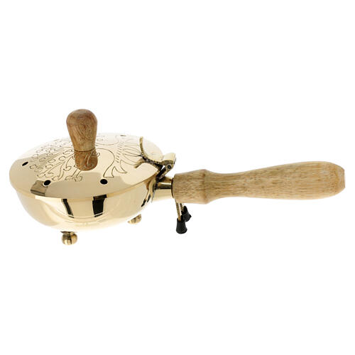 Bruciaincenso ottone dorato albero della vita larghezza 20 cm 1