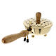 Bruciaincenso motivo floreale larghezza 20 cm ottone dorato s3