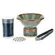 Kit bruciaincenso ceramica azzurra 7x10 cm s1