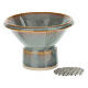 Bruciaincenso ceramica azzurra 7x10 cm s1