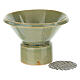 Light green ceramic incense burner, 3x4 in s1