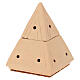 Pebetero pirámide terracota 10 cm s1