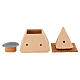 Pebetero pirámide terracota 10 cm s2