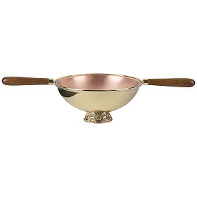 Brass incense burner with removable copper tank by Molina