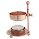 Bruciatore per incenso regolabile 11 cm color oro rosa ottone s1