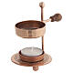 Adjustable incense burner with wooden knob, rose gold finish, 4 in s3