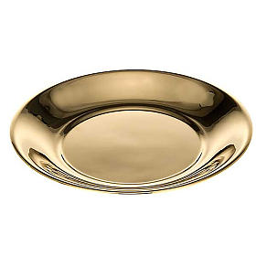 Bowl in gold-plated or palladium plated  brass