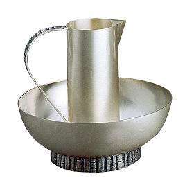 Molina, set with ewer and basin in silver brass