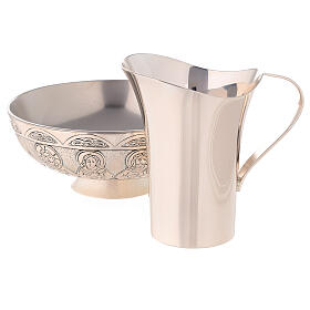 Molina tray and ewer set in silver brass