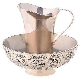 Molina tray and ewer set in silver brass