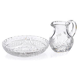 Pitcher with tray in crystal 200cc