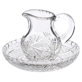 Pitcher with tray in crystal 200cc