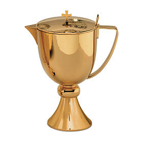 Manuterge jug Molina in simple golden brass