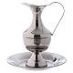 Brass ewer with basin for hand washing ritual s1