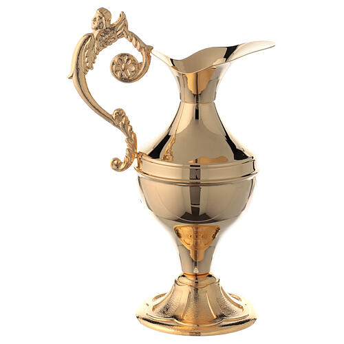 Ewer for hand washing ritual, gold plated brass 4