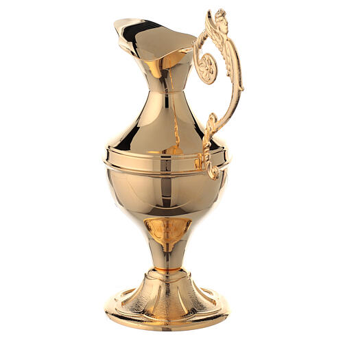 Ewer for hand washing ritual, gold plated brass 6