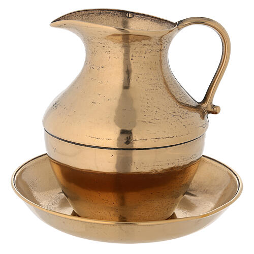 Brass ewer with antique finish 1