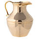Jug with saucer for washing hands in glossy brass s2