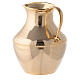 Jug with saucer for washing hands in glossy brass s6