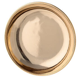 Jarra y plato para manutergio de latón dorado lúcido s4