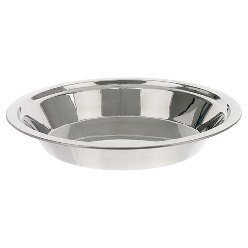 Hand-washing ewer with basin, cross on top, 1.5 litre, nickel-plated brass 5