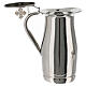 Hand-washing ewer with basin, cross on top, 1.5 litre, nickel-plated brass s4