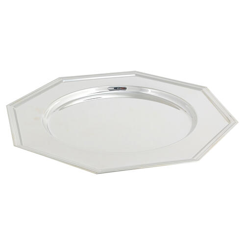 Plato octagonal acero 30 cm 1