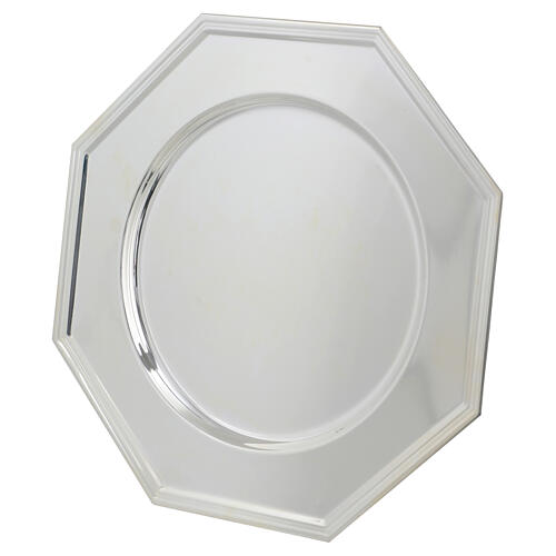 Plato octagonal acero 30 cm 2