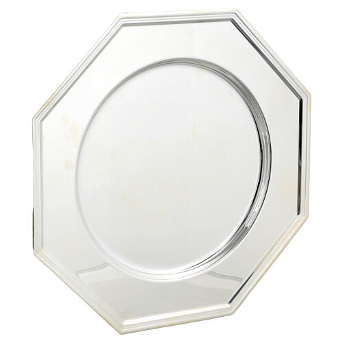 Plato octagonal acero 30 cm 3