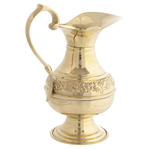 Lavabo Ewer for Water, Gold Finish Brass, 20 cm 4