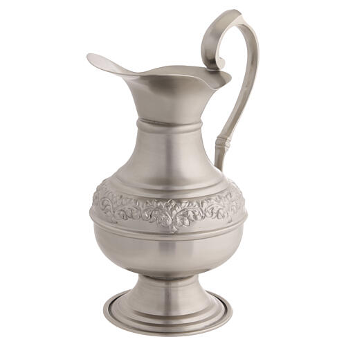 Jarro para lavagem das mãos acabamento fosco com decoração floral 20 cm 2