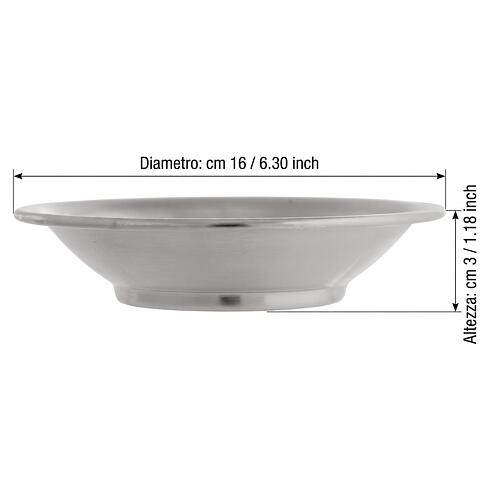 Lavabo bowl, 16 cm diameter, silver finish 2