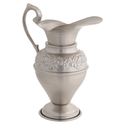 Lavabo ewer with matte finish and floral decoration, 6 in 3