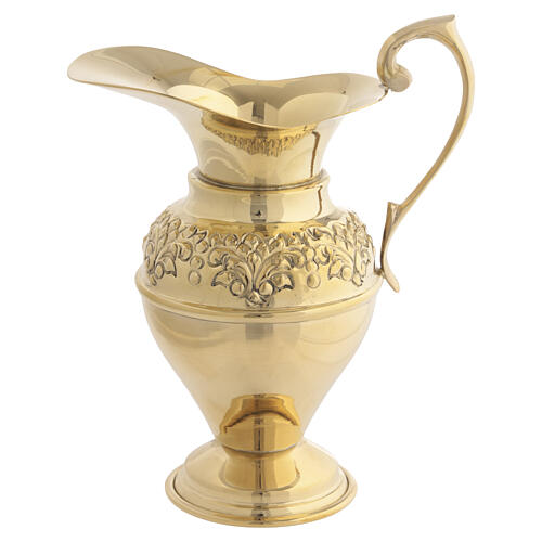 Ewer and basin, lavabo set with floral scrollwork, gold finish 2