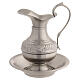 Lavabo set with ewer and small bowl, silver-colored finish s1