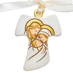 Religiöse Geschenke: Tau Anhänger Heilige Familie 4cm