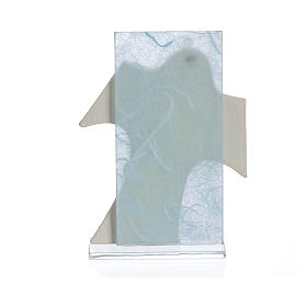 Cadre Croix Maternité bleu clair 11,5x8 cm