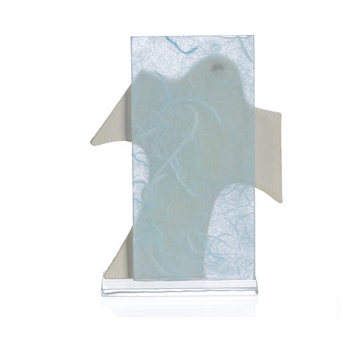 Cadre Croix Maternité bleu clair 11,5x8 cm 2