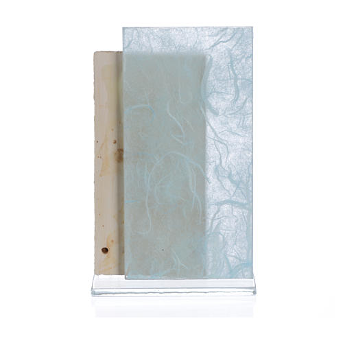 Cadre Ange papier soie bleu clair h 11,5 cm 2