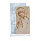 Picture with angels, favour in silk paper, baby blue 11.5cm s1