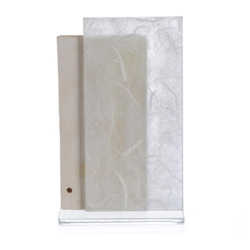Cadre Communion Garçon papier soie blanc h 11,5 cm 2
