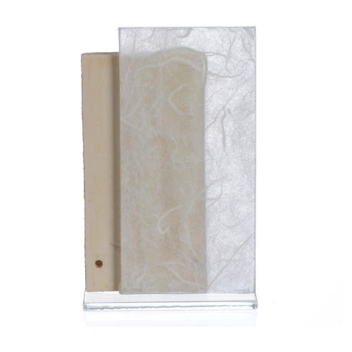 Cadre Confirmation papier soie blanc h 11,5 cm 2