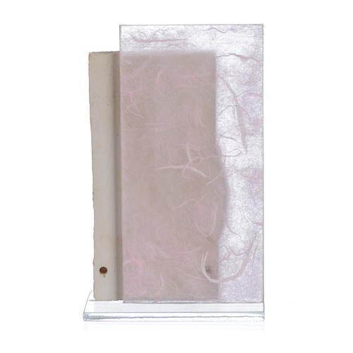 Cadre Maternité papier soie rose h 11,5 cm 2