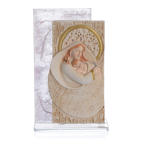 Bomboniera Nascita Quadretto Maternità carta seta Rosa 11,5 cm 1