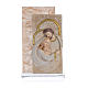 Wedding favour with Holy Family in silk paper, amber 11.5cm s1
