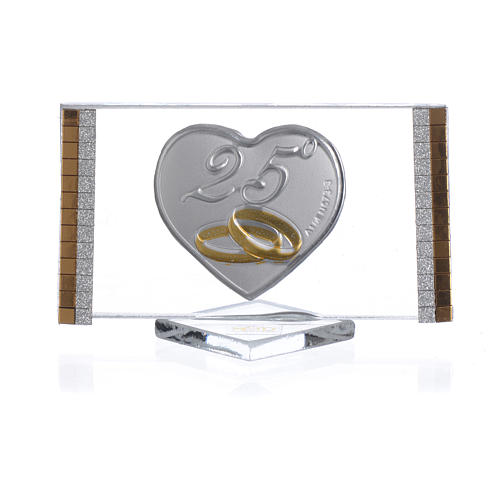 25 year anniversary favour, picture measuring 4.5x7cm 1
