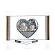 Quadro prata com coração e anjos 4,5x7 cm s1