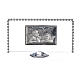 Rectangular picture with angels and rhinestones 12x6cm s1